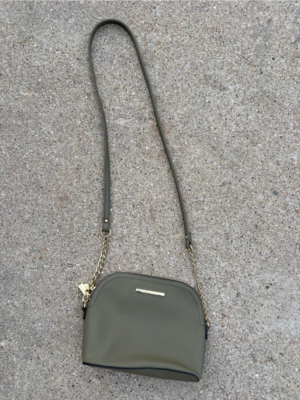 Steve Madden Olive Crossbody Bag with Gold Hardware
